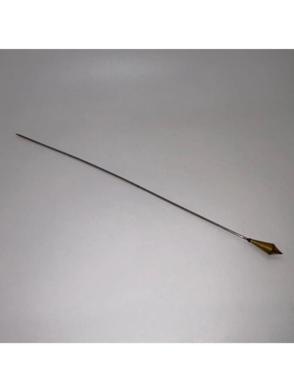 Antique Gold-Tone Hat Pin Victorian Edwardian 1900s Estate Millinery 10 inch